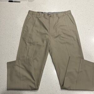 Denver Hayes Pants Mens 36x30 Beige Khakis Slacks Chinos‎ Preppy Never Iron NWT